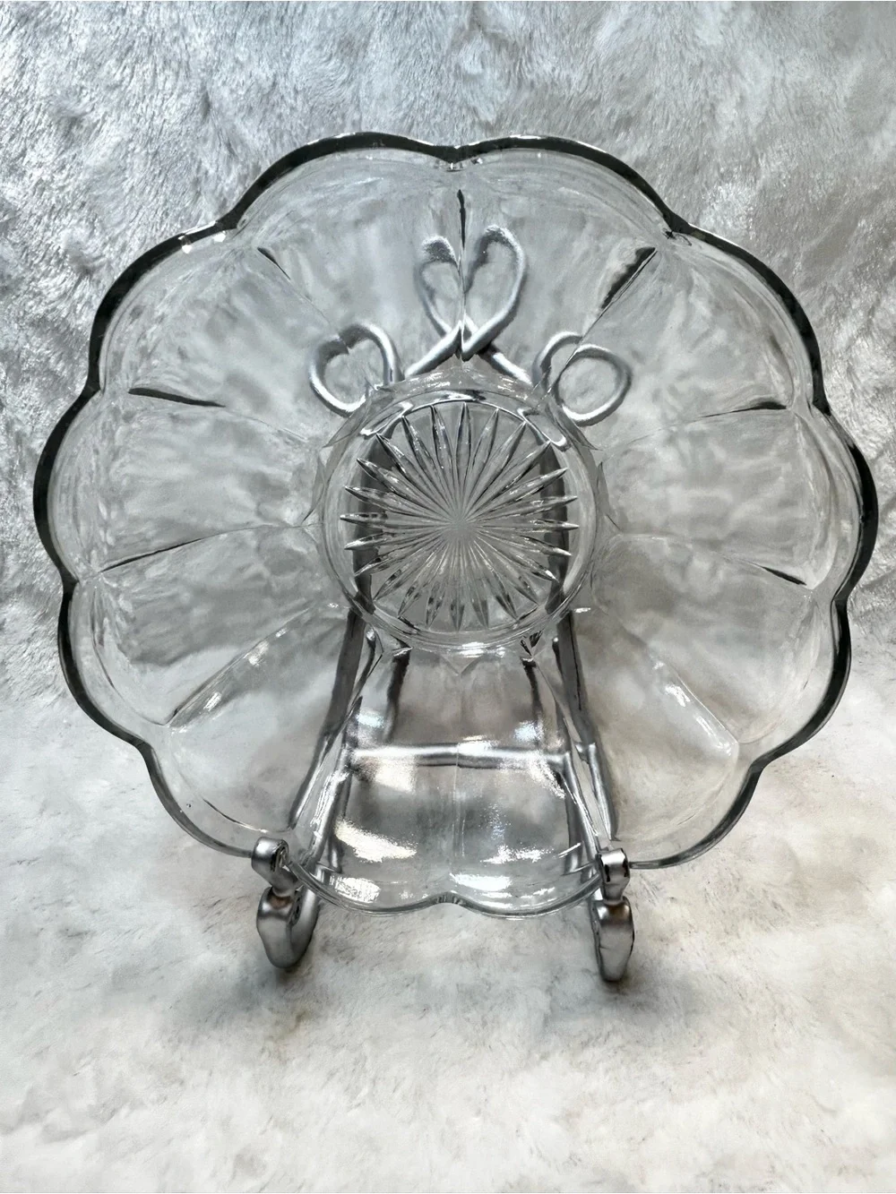 Vintage HEISEY Glass Colonial Paneled Pattern Small Fruit Bowl Dish